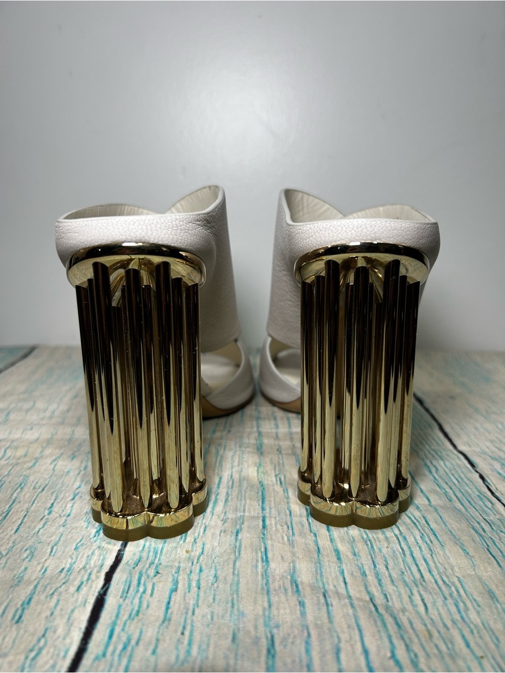 Salvatore Ferragamo Being Abriola Flower Heel Woman Mules Size 8 1/2 C Italy - Picture 4 of 11